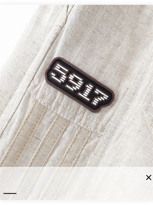 Liber Summer Men's Pocket decoration Stripes Pants
