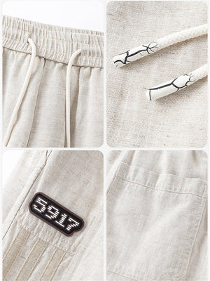 Liber Summer Men's Pocket decoration Stripes Pants