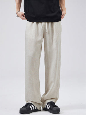 Liber Summer Men's Pocket decoration Stripes Pants