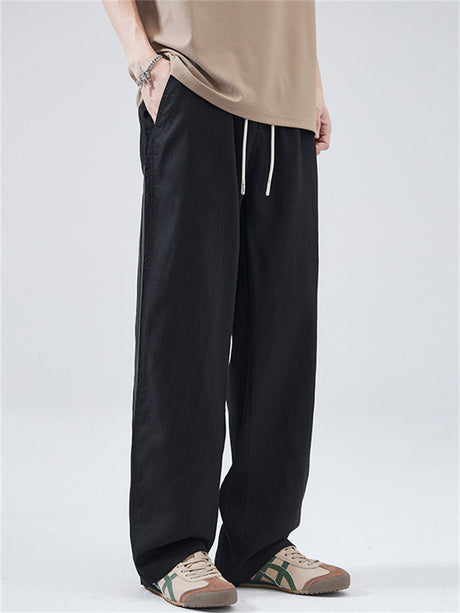 Liber Summer Men's Pocket decoration Stripes Pants