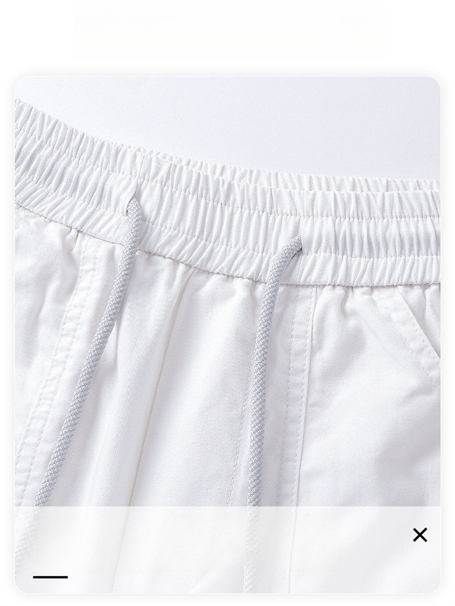 Liber Summer Men's Pocket decoration Solid Color Pants