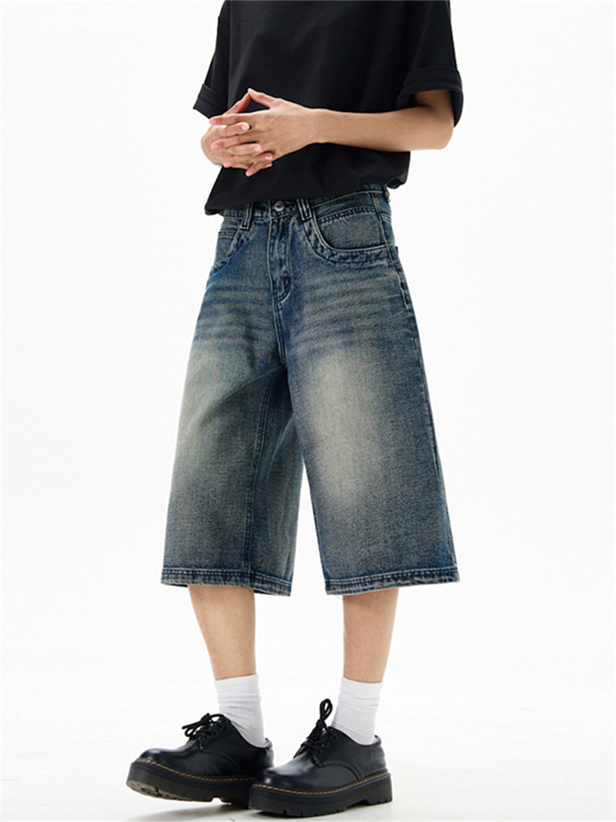 Liber Summer Men's Pocket decoration Jeans