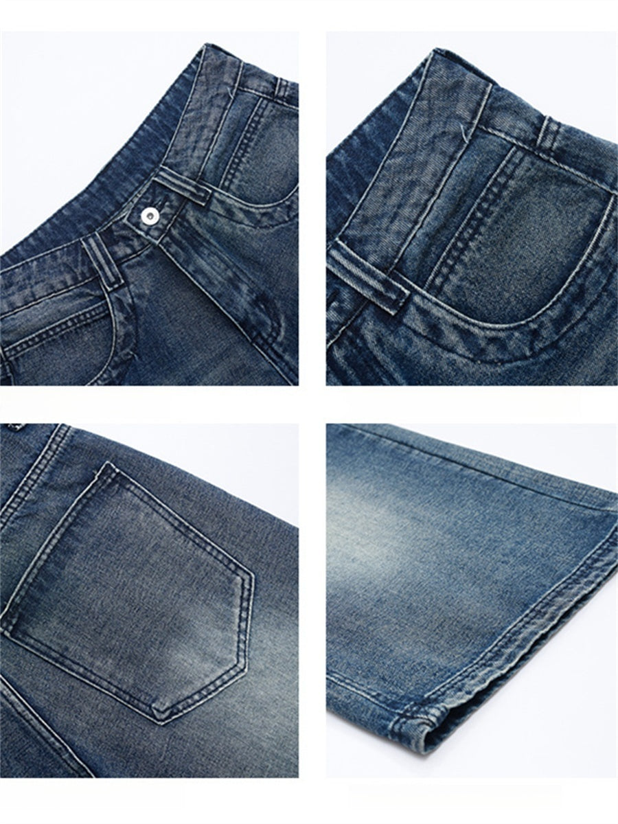 Liber Summer Men's Pocket decoration Jeans