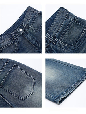 Liber Summer Men's Pocket decoration Jeans