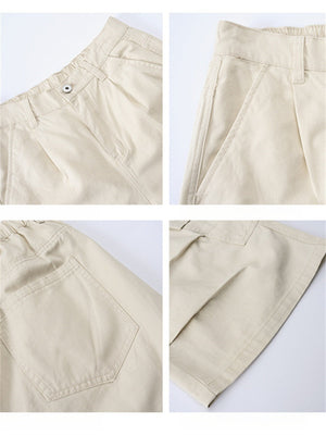 Liber Summer Men's Multiple pockets Solid Color Shorts