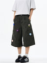 Liber Summer Men's Multiple pockets Plants and Flowers Shorts