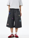 Liber Summer Men's Multiple pockets Plants and Flowers Shorts
