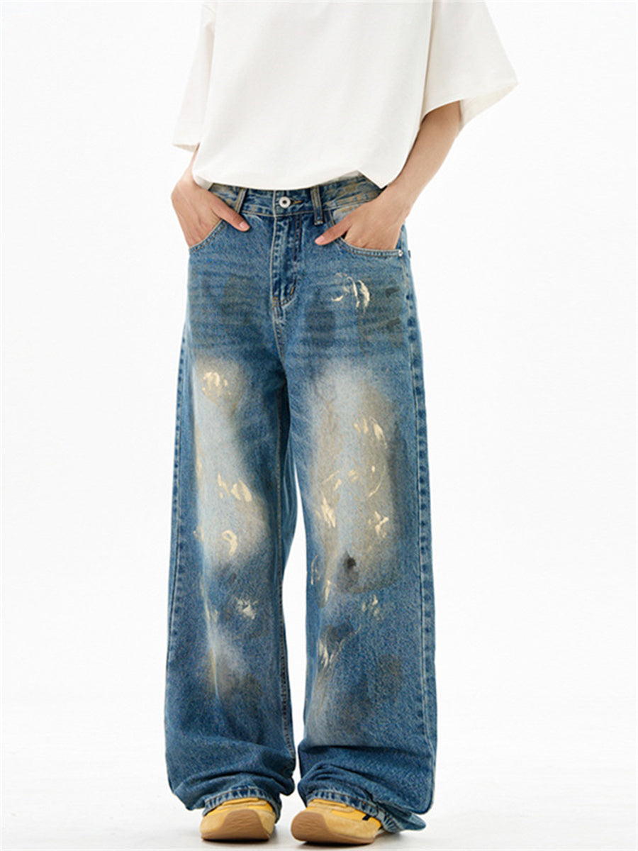 Liber Summer Men's Pocket decoration Jeans