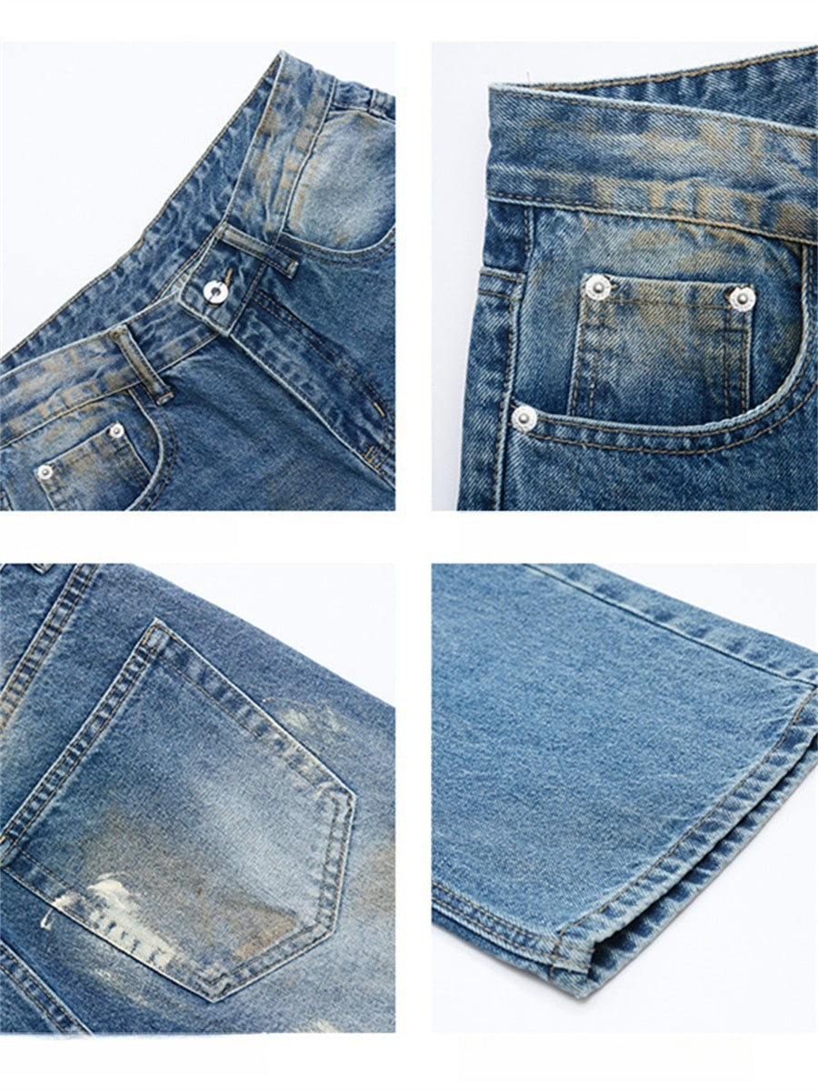 Liber Summer Men's Pocket decoration Jeans