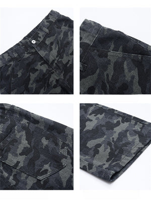 Liber Summer Men's Pocket decoration Camouflage Cargo Trousers