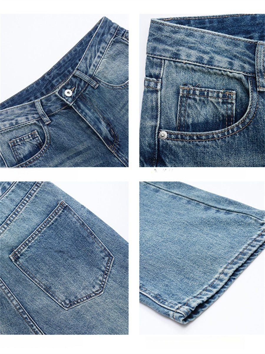 Liber Summer Men's Pocket decoration Jeans