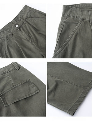 Liber Summer Men's Multiple pockets Solid Color Pants