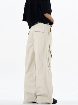 Liber Summer Men's Multiple pockets Solid Color Pants