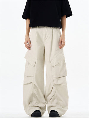 Liber Summer Men's Multiple pockets Solid Color Pants