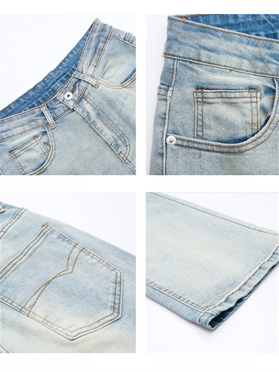 Liber Summer Men's Pocket decoration Jeans