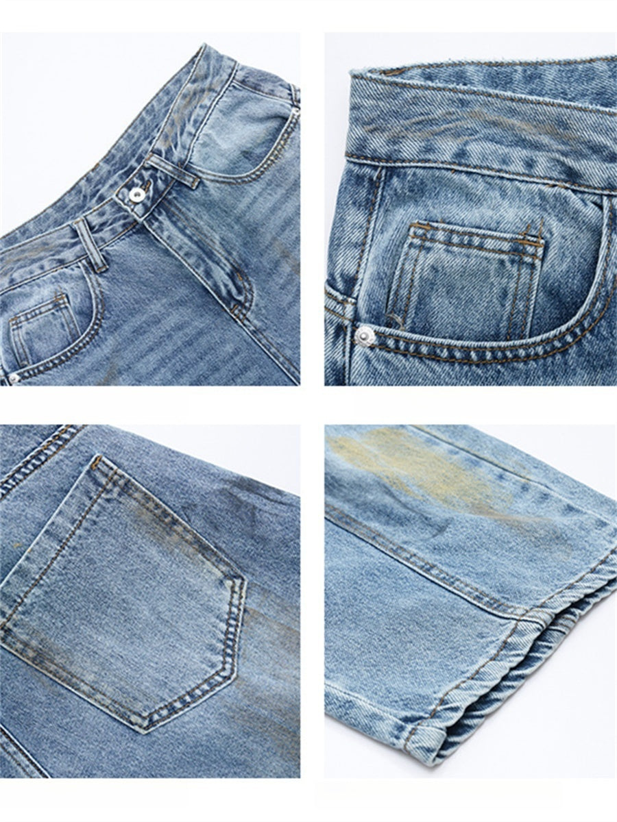 Liber Summer Men's Pocket decoration Jeans