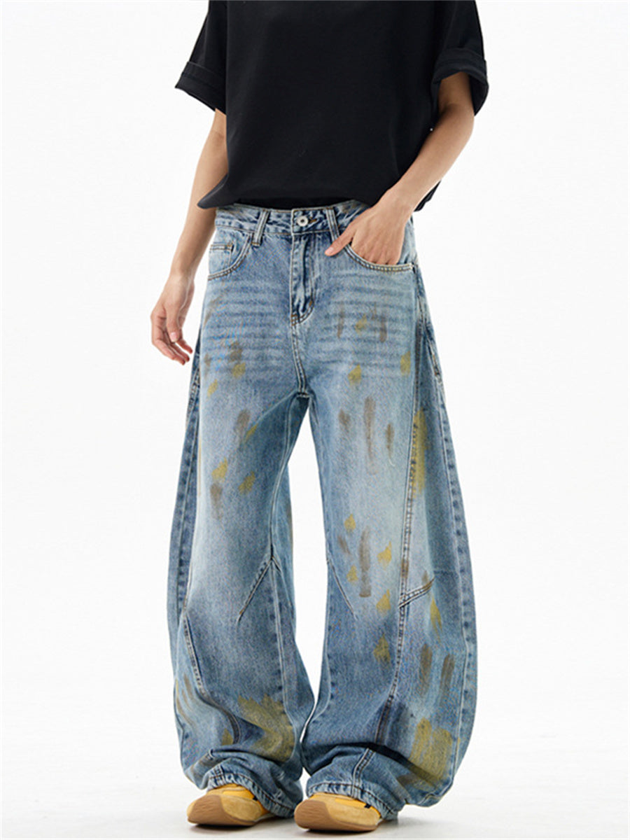 Liber Summer Men's Pocket decoration Jeans