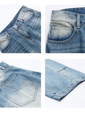 Liber Summer Men's Pocket decoration Jeans