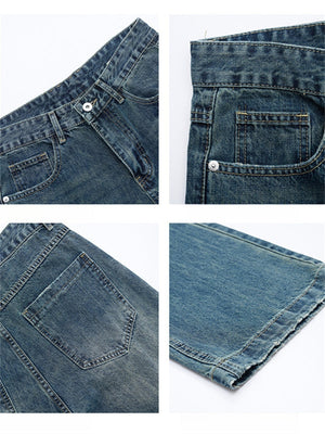 Liber Summer Men's Pocket decoration Jeans