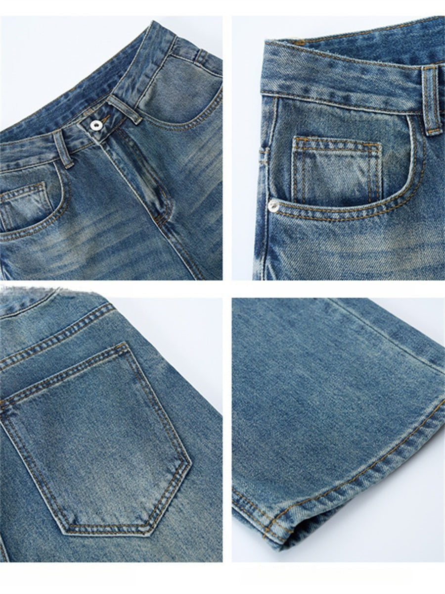 Liber Summer Men's Pocket decoration Jeans