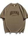 Liber SS Men's American Retro Printed Letter T-shirt