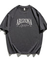 Liber SS Men's American Retro Printed Letter T-shirt