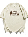 Liber SS Men's American Retro Printed Letter T-shirt