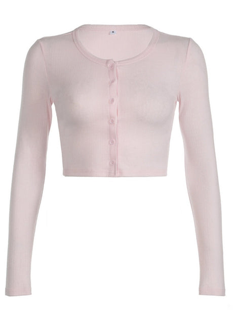 Liber Autumn Women's Button Elasticity Solid Color Sleepwear