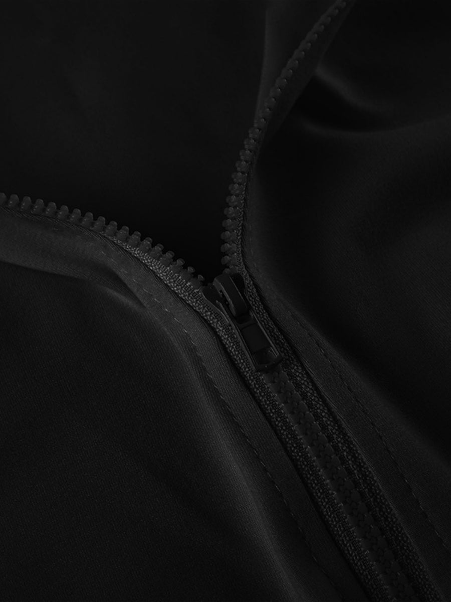 Liber Autumn Women's Hooded Zipper Solid Color Sportswear
