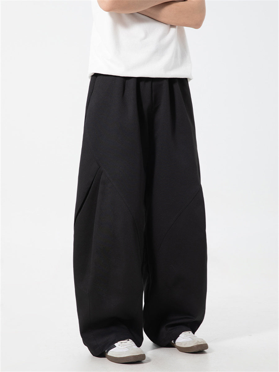 Liber SS Men's Solid Pocket Fabric Paneled Trousers