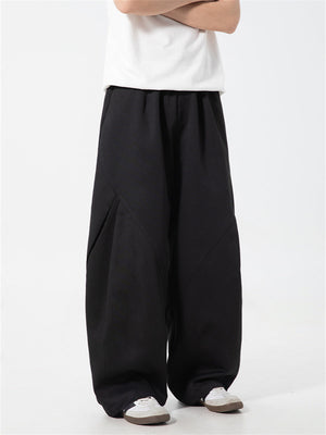 Liber SS Men's Solid Pocket Fabric Paneled Trousers