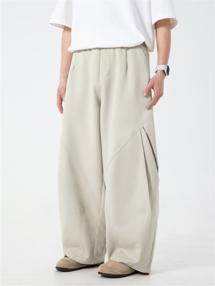 Liber SS Men's Solid Pocket Fabric Paneled Trousers