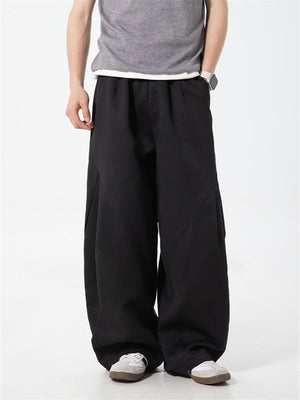 Liber SS Men's Solid Pocket Fabric Paneled Trousers