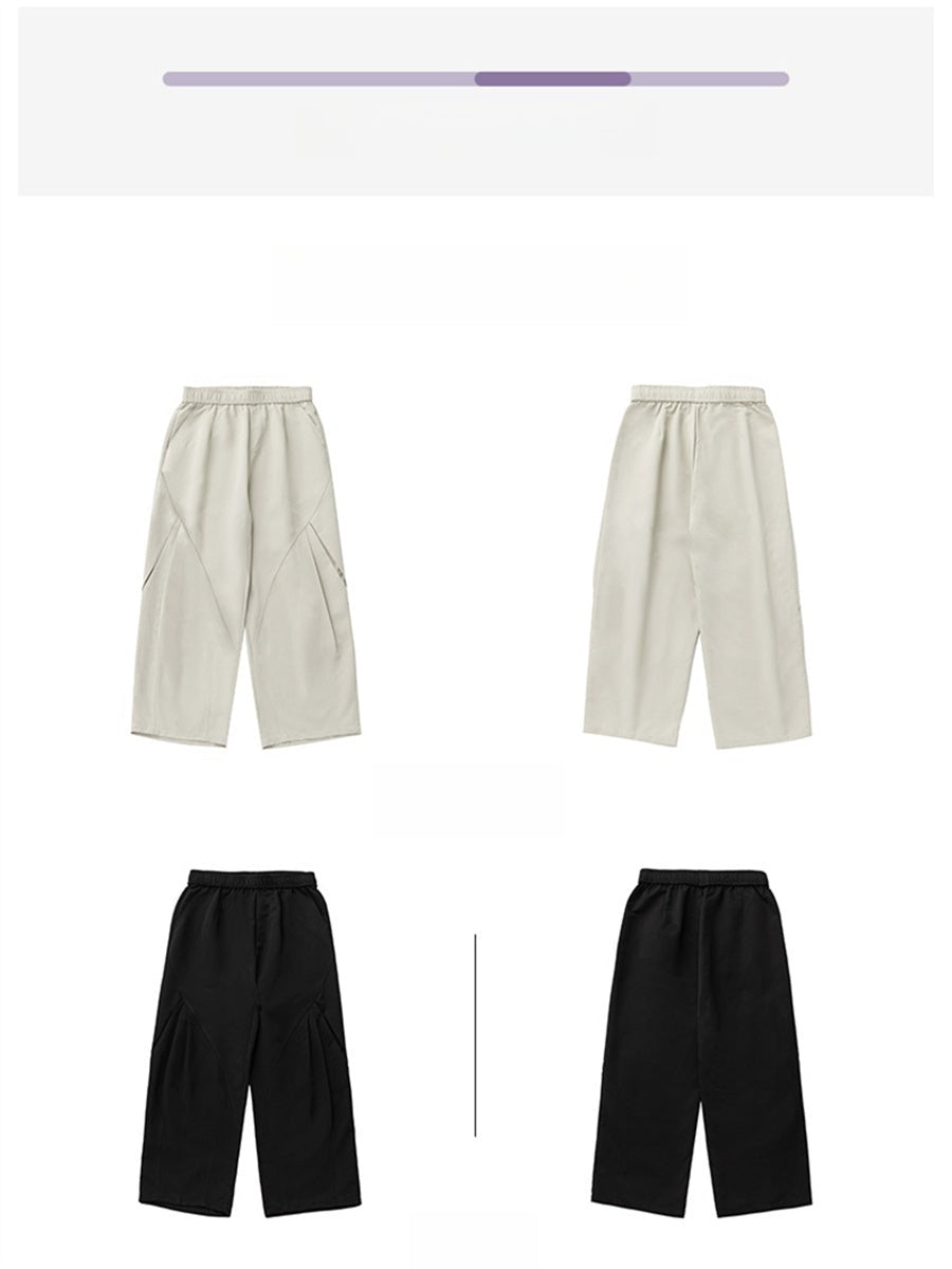 Liber SS Men's Solid Pocket Fabric Paneled Trousers