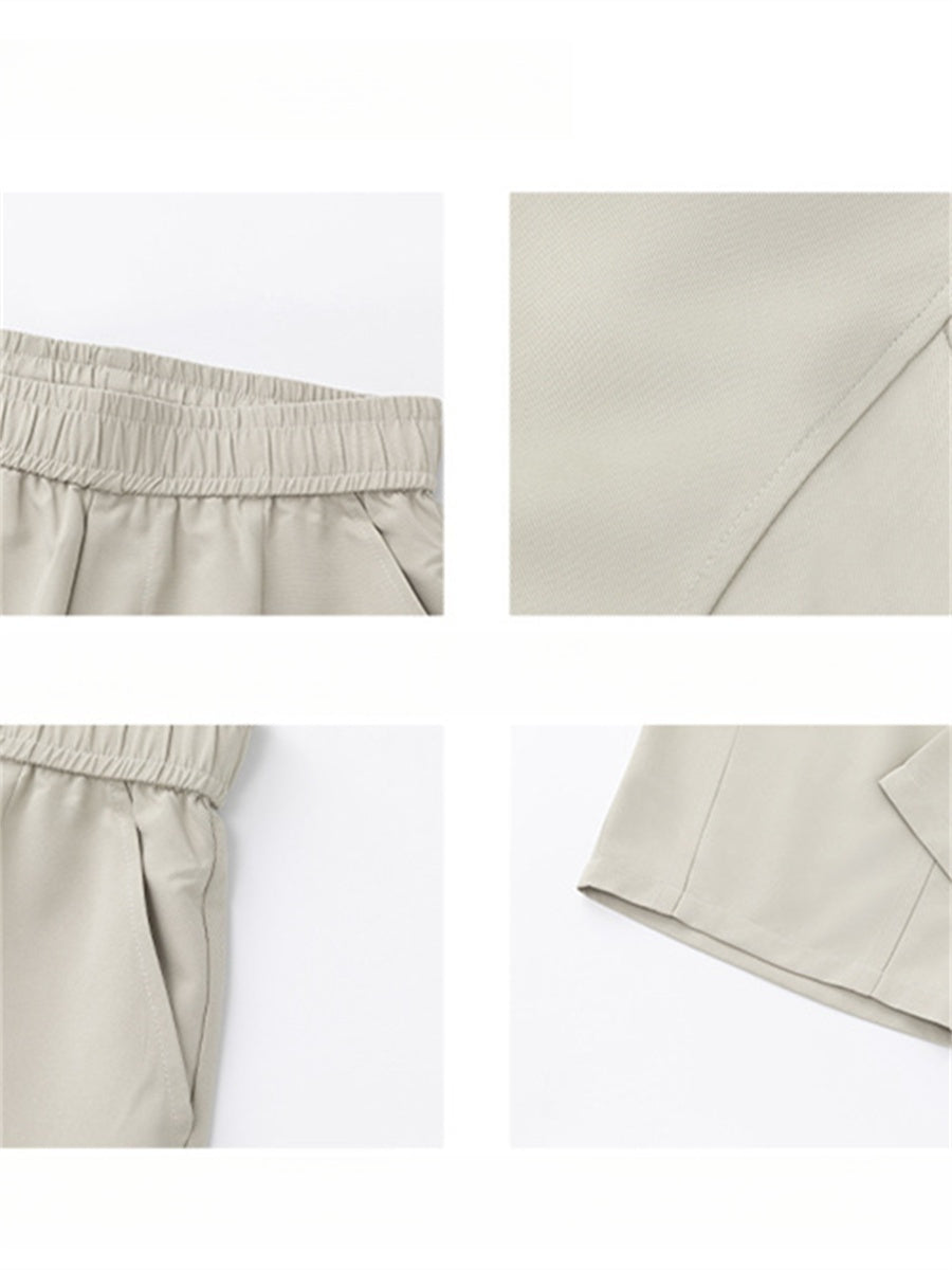 Liber SS Men's Solid Pocket Fabric Paneled Trousers