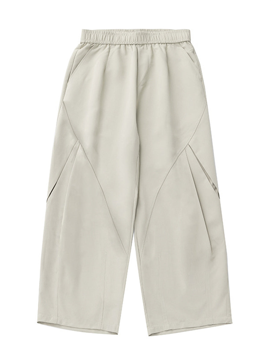 Liber SS Men's Solid Pocket Fabric Paneled Trousers