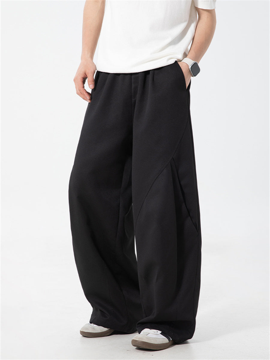 Liber SS Men's Solid Pocket Fabric Paneled Trousers
