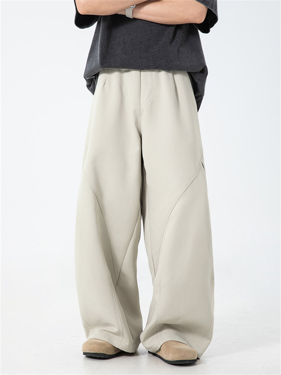 Liber SS Men's Solid Pocket Fabric Paneled Trousers