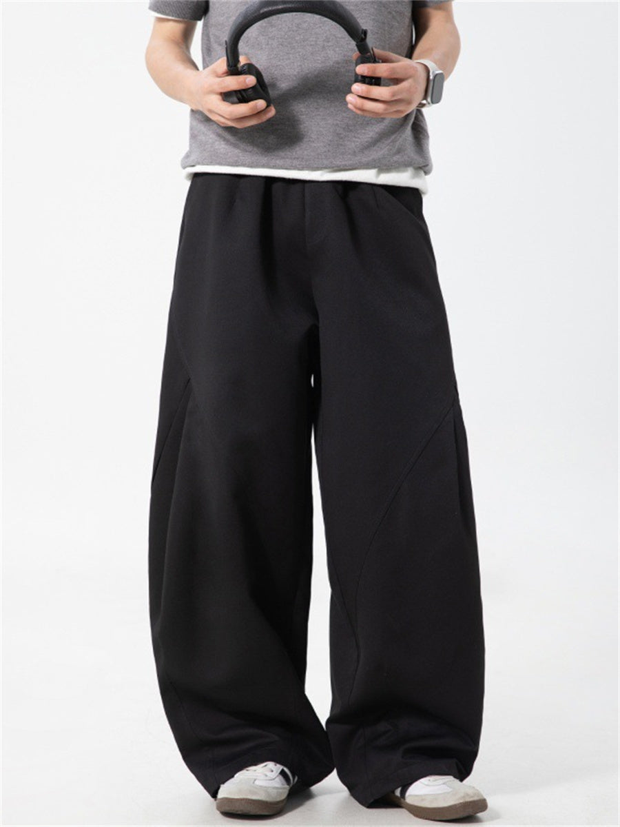 Liber SS Men's Solid Pocket Fabric Paneled Trousers