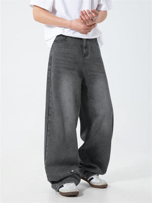 Liber SS Men's Solid Denim Vintage Washed Trousers