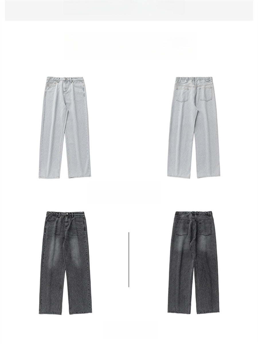 Liber SS Men's Solid Denim Vintage Washed Trousers