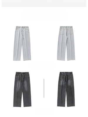 Liber SS Men's Solid Denim Vintage Washed Trousers