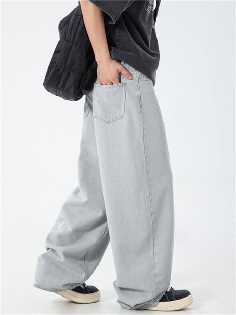 Liber SS Men's Solid Denim Vintage Washed Trousers