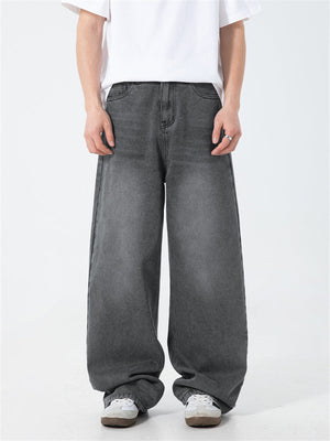 Liber SS Men's Solid Denim Vintage Washed Trousers