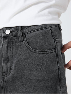 Liber SS Men's Solid Denim Vintage Washed Trousers