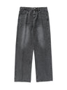 Liber SS Men's Solid Denim Vintage Washed Trousers