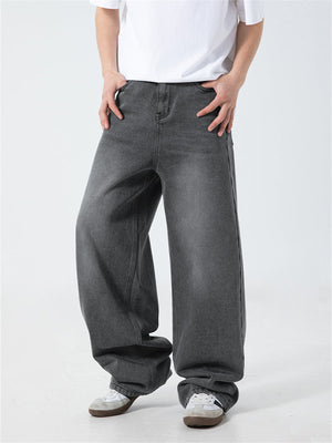 Liber SS Men's Solid Denim Vintage Washed Trousers