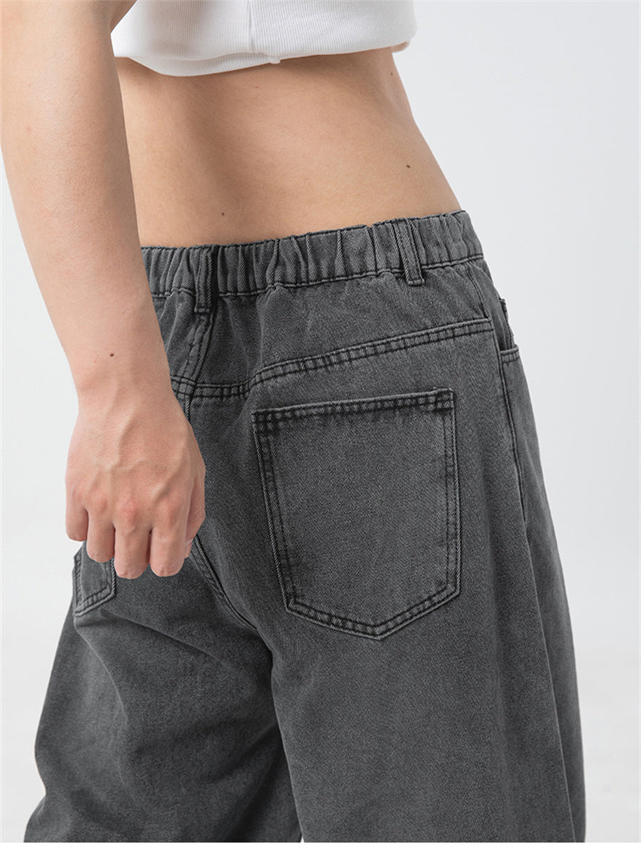 Liber SS Men's Solid Denim Vintage Washed Trousers