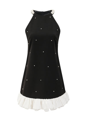 Liber Summer Women's Ruffle Solid Color Mini&Short Dresses