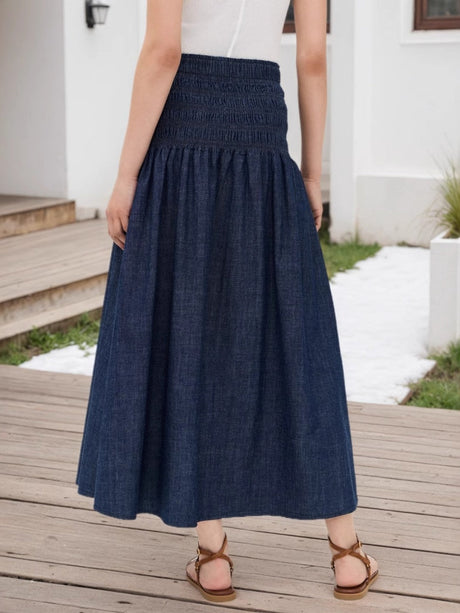 Liber Summer Women's Pleated Solid Color Skirts